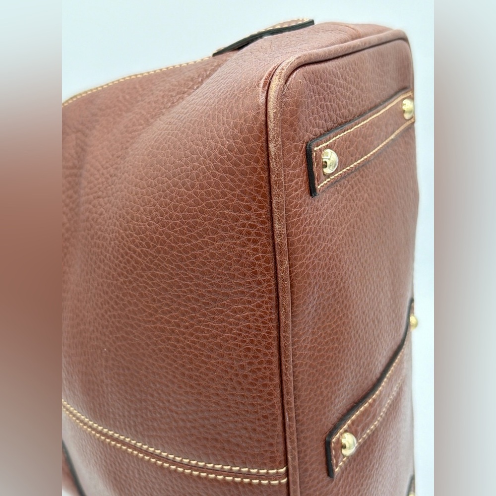 Dooney & Bourke Brown Pebble Leather Shoulder Bag - Picture 6 of 9